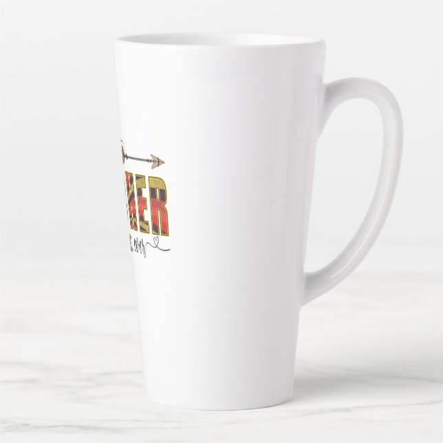 Tasse Latte Professeur Art Meilleur enseignant Evers (Droite)
