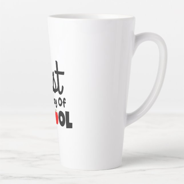 Tasse Latte Professeur Cadeaux | Premier Jour D'École (Droite)