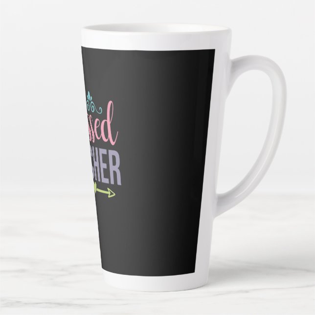 Tasse Latte Professeur d'art béni enseignant (Droite)