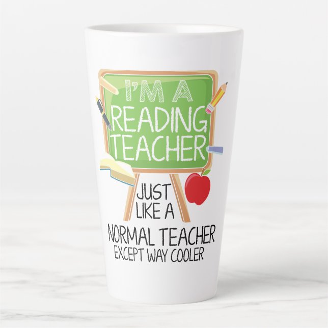 Tasse Latte Professeur de lecture  (Devant)