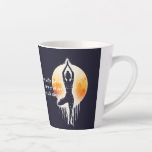 Tasse Latte Professeur de méditation de yoga Arbre Pose Pleine
