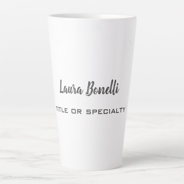 Tasse Latte Professionnel moderne minimaliste Plain (Devant)