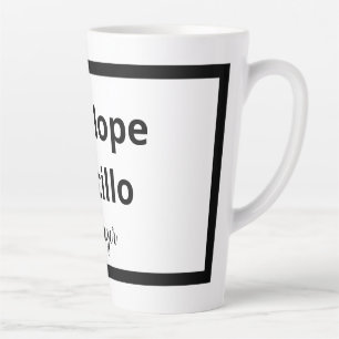 Tasse Latte Professionnel Moderne Simple Design Noir & Blanc