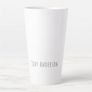 Tasse Latte Professionnel Plain Moderne Élégant Votre Nom
