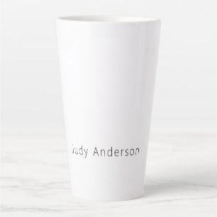 Tasse Latte Professionnel Simple Moderne Élégant Votre Nom