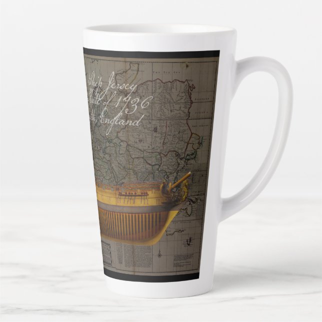 Tasse Latte Profile Painting of Ship Jersey (Droite)