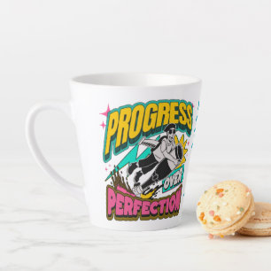 Tasse Latte Progrès sur la boue de perfection - Inspirer le ma