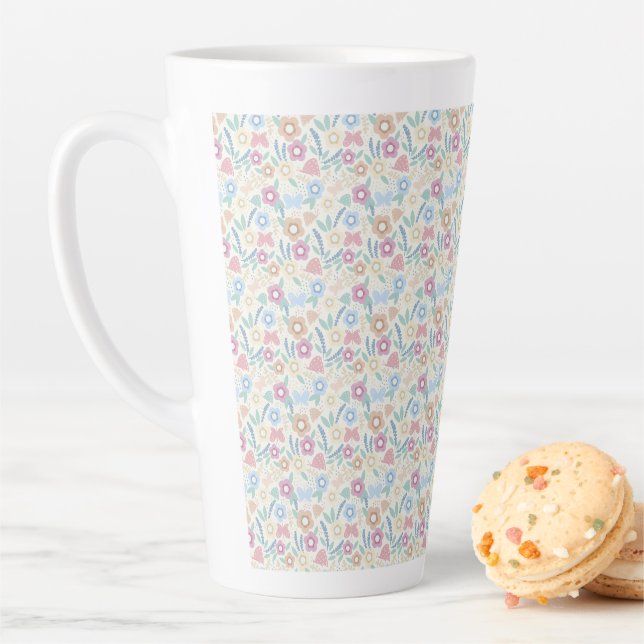 Tasse Latte Promenade dans les jardins (En situation)