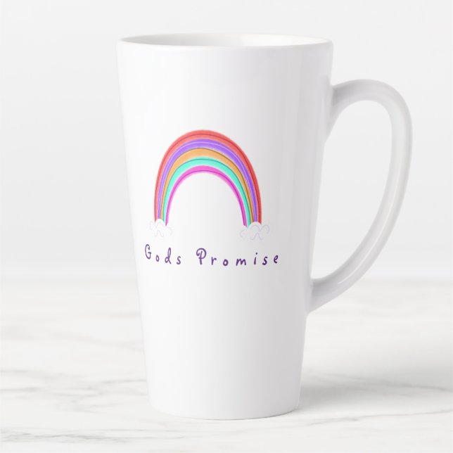 Tasse Latte "Promesse des dieux" Arc-en-ciel | (Droite)