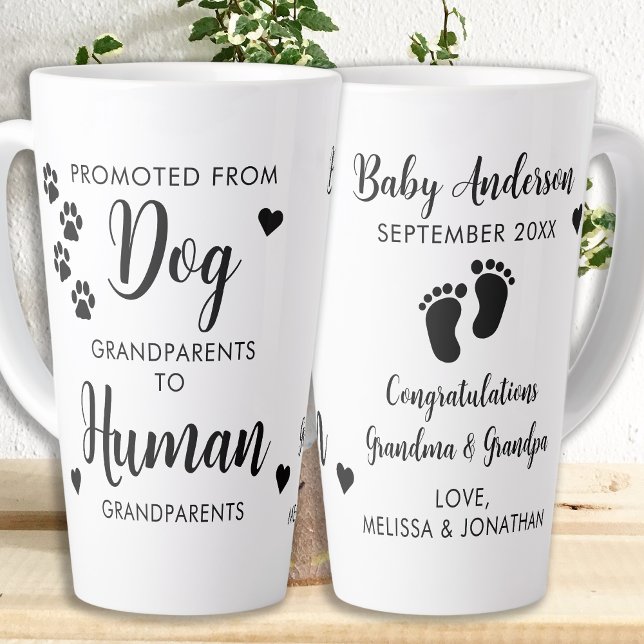 Tasse Latte Promu De La Révélation Des Bébés Humains Des Grand (Créateur téléchargé)