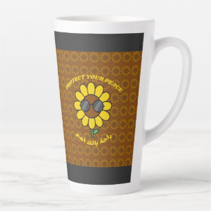 Tasse Latte Protégez Votre Paix راحة بالك أهم Tournesol