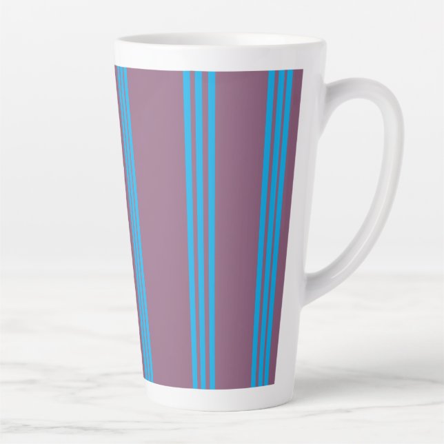 Tasse Latte Prune Poussiéreux  Bleu (Droite)