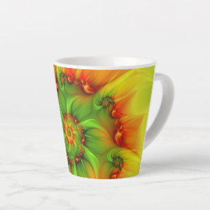 Tasse Latte Psychédélique colorée moderne art Abstrait fractal