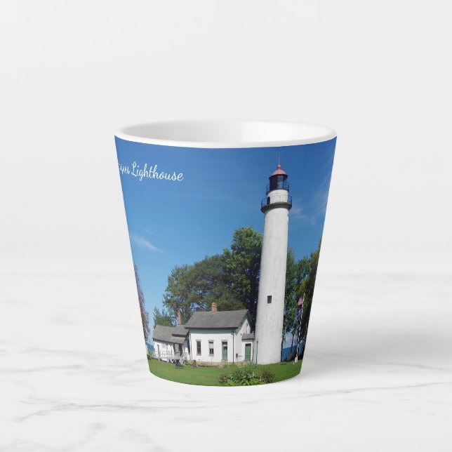 Tasse Latte Pt Aux Barques Phare en latte (Devant)