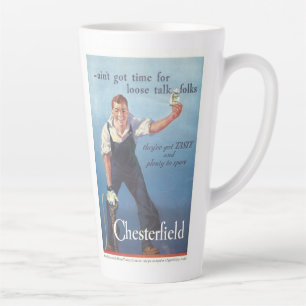 Tasse Latte Publicité Chesterfield Cigarettes vintage