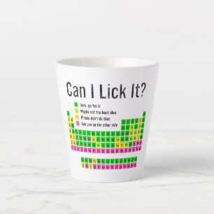 Tasse Latte Puis-je le Lick Table périodique Enseignant Enfant