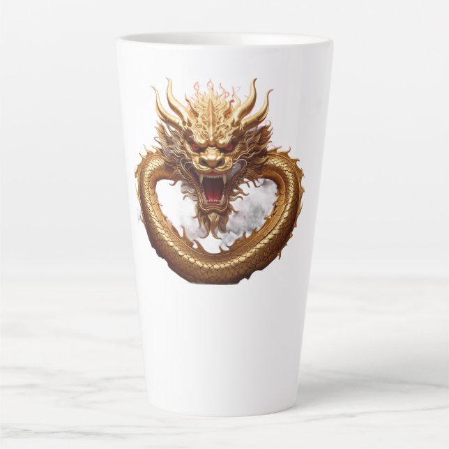 Tasse Latte Puissance du Dragon Chinois (Devant)