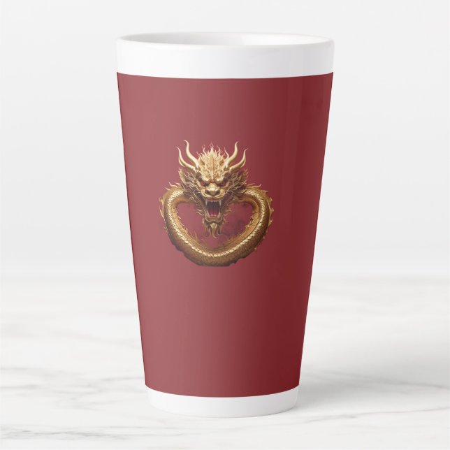 Tasse Latte Puissance du Dragon Chinois (Devant)