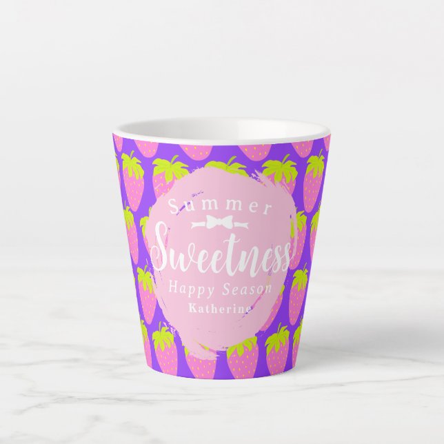 Tasse Latte Purple fraise (Devant)