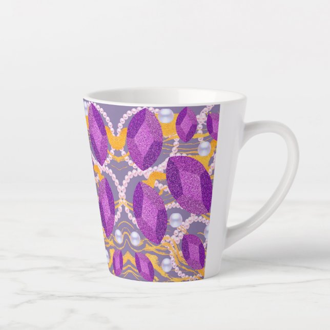 TASSE LATTE PURPLE GEMS (Droite)