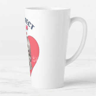 Tasse Latte Purrfect Love Cute Cat Girl Heart Illustration