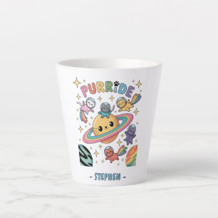 Tasse Latte Purride Space Cats - Kawaii Astronaut Cats