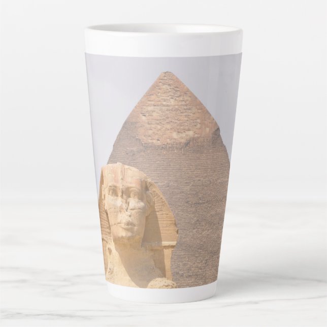 Tasse Latte Pyramides de Gizeh Sphinx Pharaon Égypte ancienne  (Devant)