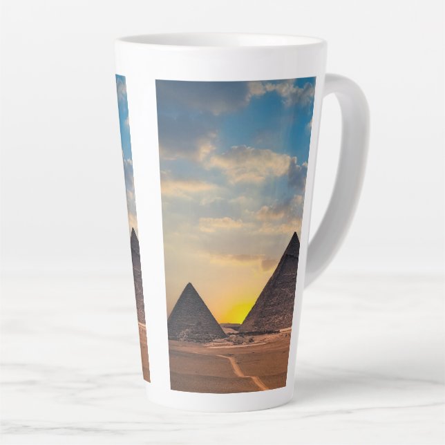Tasse Latte Pyramides d'Égypte (Angle droit)