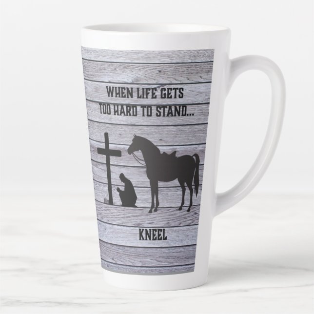 Tasse Latte Quand la vie devient dure, Kneel (Droite)