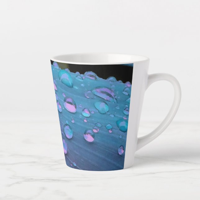 Tasse Latte Raindrops Closeup, Spacey Blues (Droite)