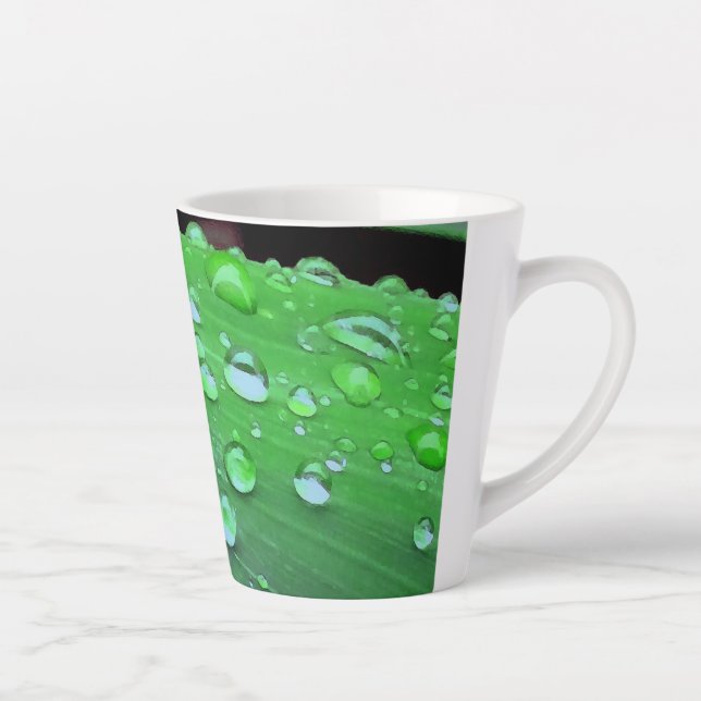 Tasse Latte Raindrops Closeup, Spacey Green (Droite)