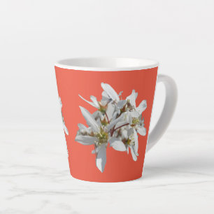 Tasse Latte Raisin Blossom Cust. Musique en latte rouge orange