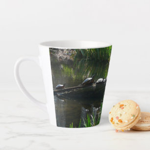Tasse Latte Rangée de tortues Green Nature Photo