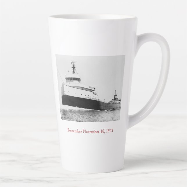 Tasse Latte Rappelez-vous : L'Edmund Fitzgerald feat. Noms d'é (Droite)