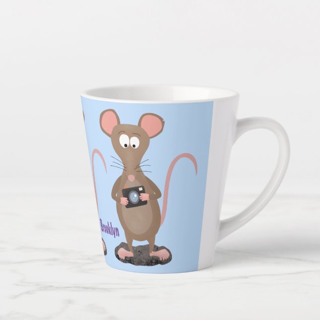 Tasse Latte Rat drôle avec dessin animé de la caméra (Droite)