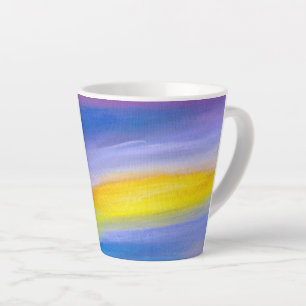 Tasse Latte Rayon doré abstrait
