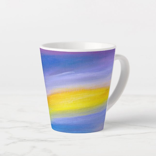 Tasse Latte Rayon doré abstrait (Angle droit)