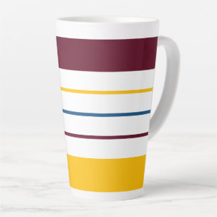 Tasse Latte Rayures ambre mûre automnales