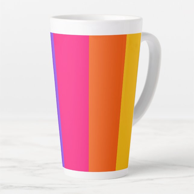 Tasse Latte Rayures arc-en-ciel (Angle droit)