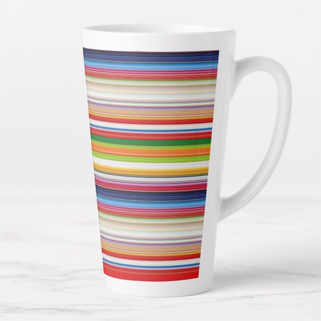 Tasse Latte Rayures colorées chaudes (Droite)