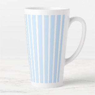 Tasse Latte Rayures fines bleu clair