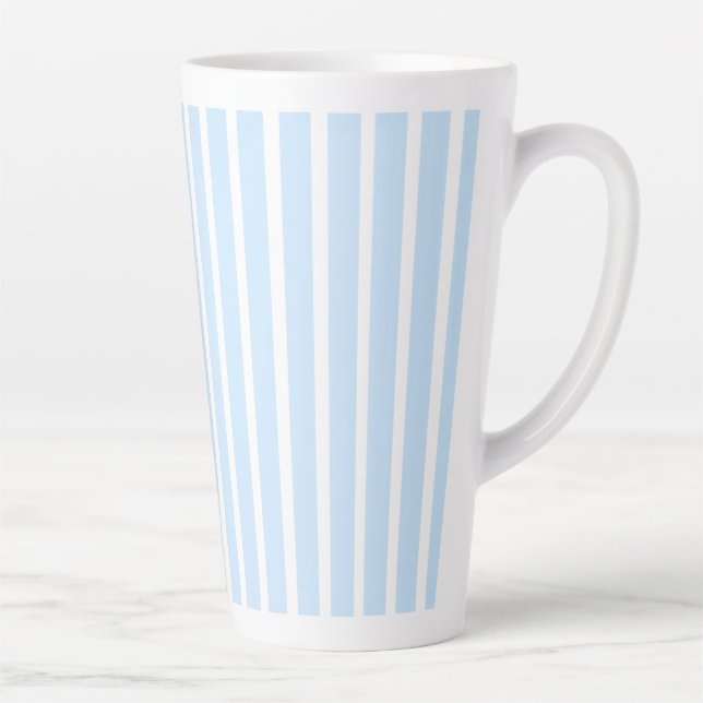 Tasse Latte Rayures fines bleu clair (Droite)
