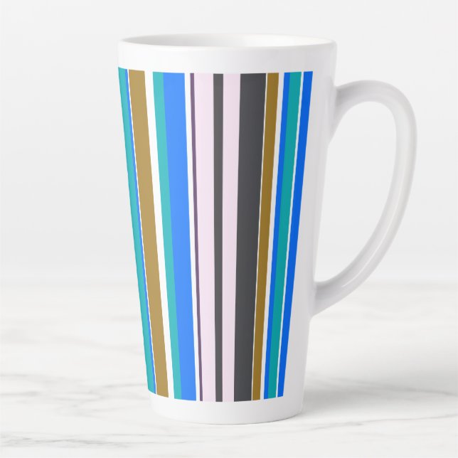 Tasse Latte Rayures Nouvelles Modernes Tendances (Droite)