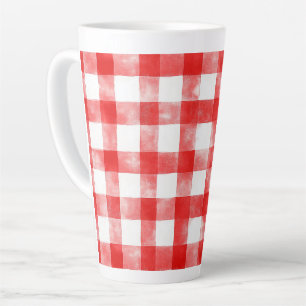 Tasse Latte Rayures Rouges Blanches