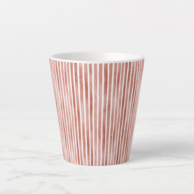 Tasse Latte Rayures rouges de Noël  (Devant)