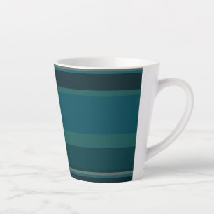 Tasse Latte Rayures sarcelle