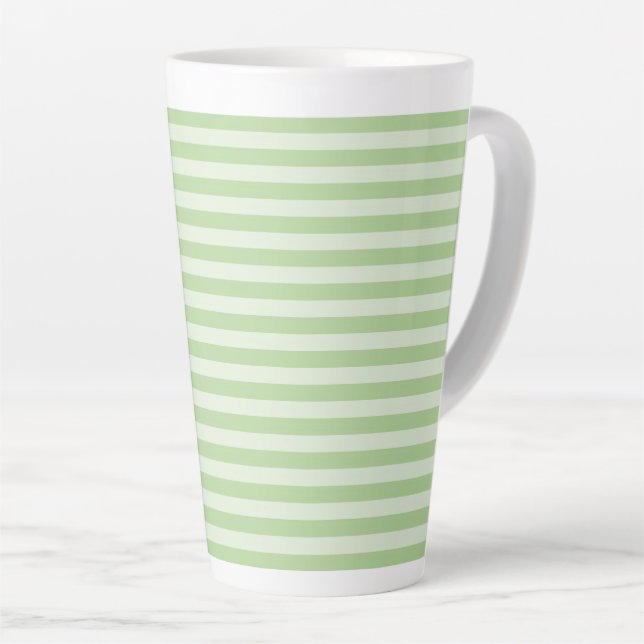 Tasse Latte Rayures Vertes (Angle droit)