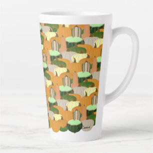 Tasse Latte Récolte Motif d'automne