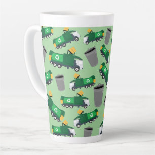 Tasse Latte Recyclage Motif de camion-poubelle