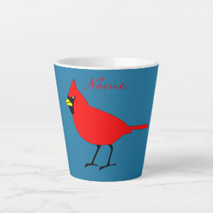 Tasse Latte Red Cardinal Bird Thunder_Cove